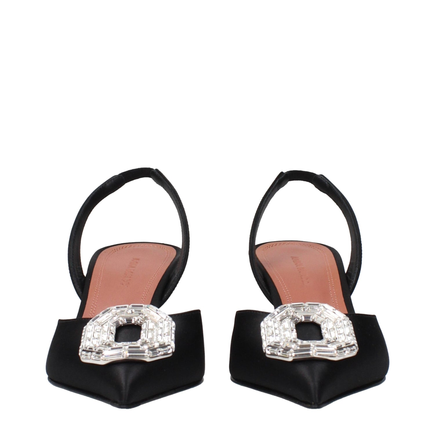Black Satin Stiletto Heels Sandals