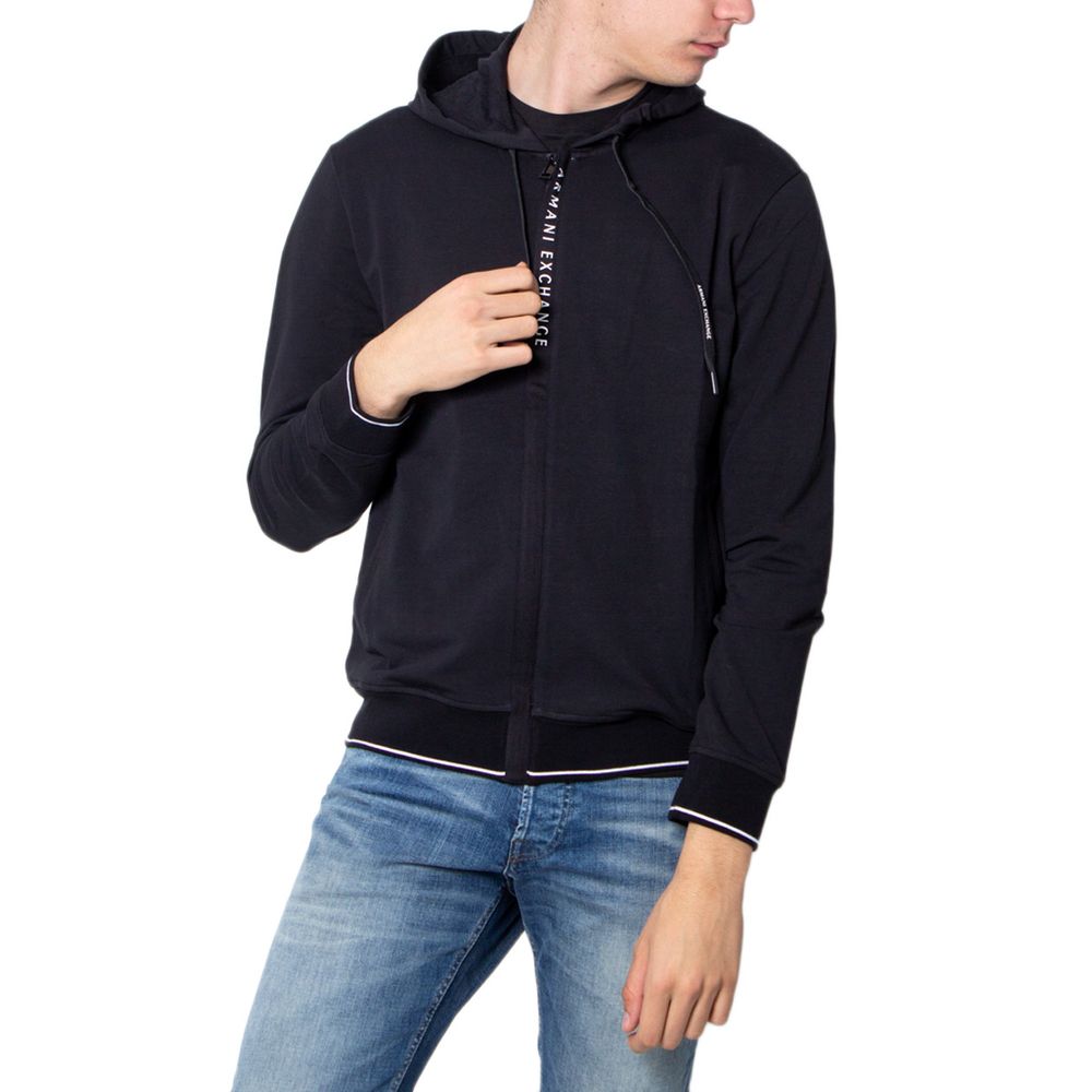 Black Cotton Hoodie