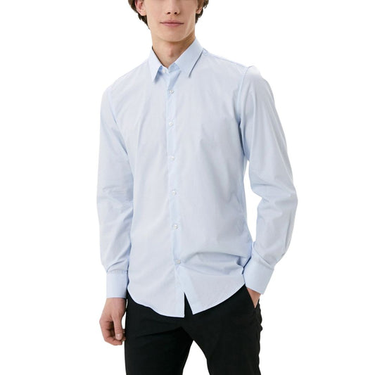 Blue Cotton Dress Shirt