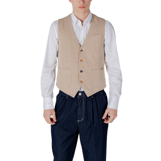 Beige Cotton Waistcoat