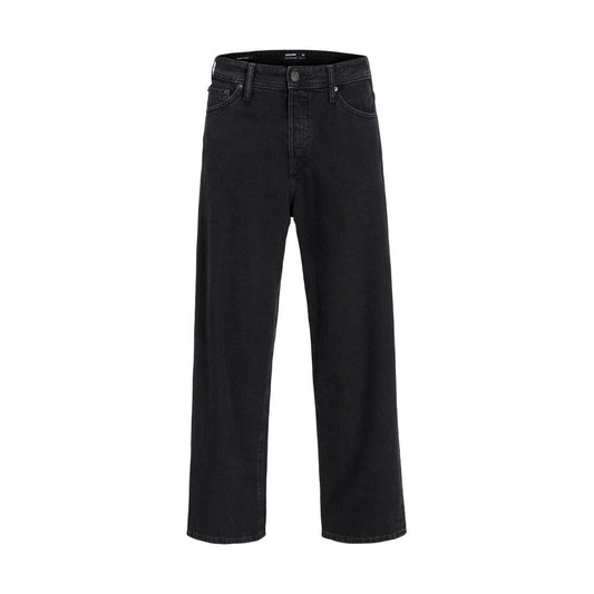 Black Cotton Relaxed Fit Jeans