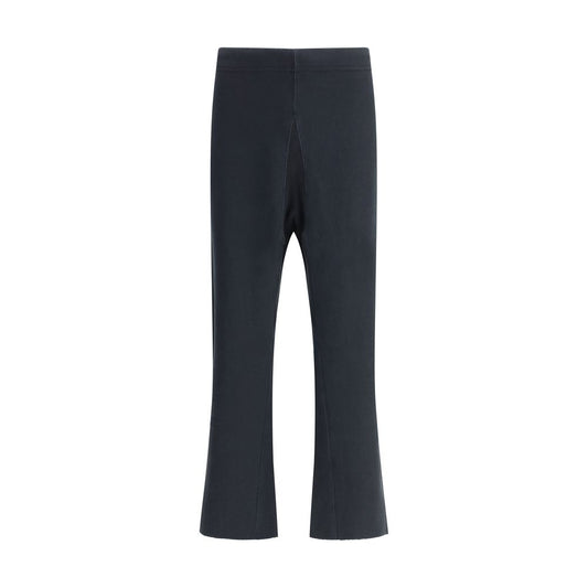 Black Cotton Casual Pants