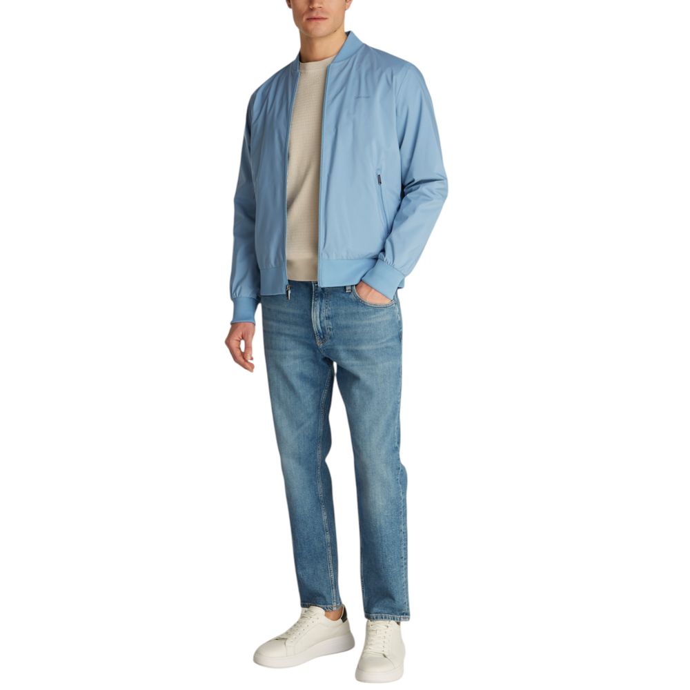 Light Blue Recycled Polyester Jackets & Coat