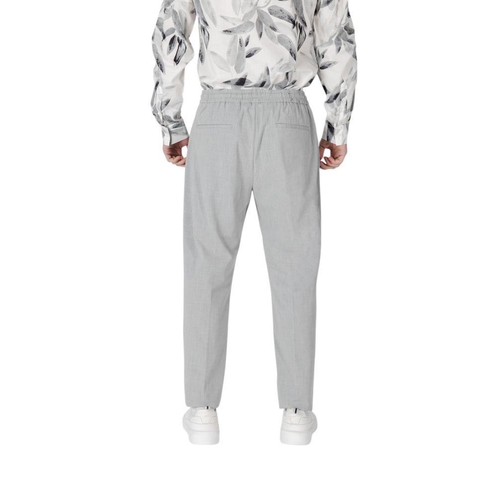 Gray Polyester Pant