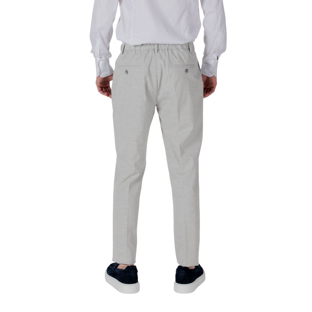 Gray Polyester Dress Pants