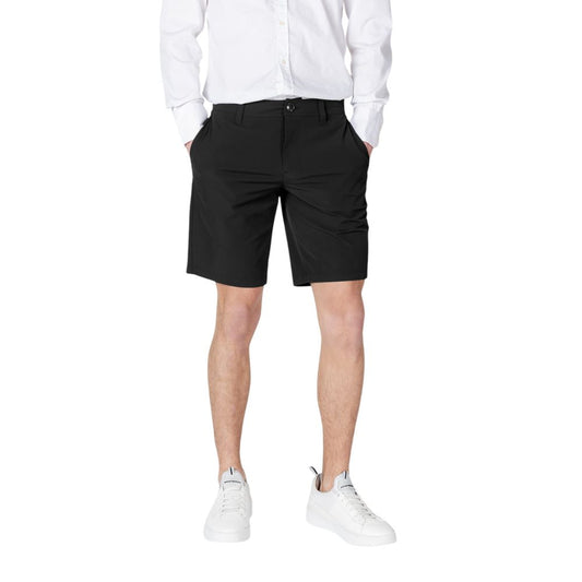 Black Polyamide Bermuda Shorts
