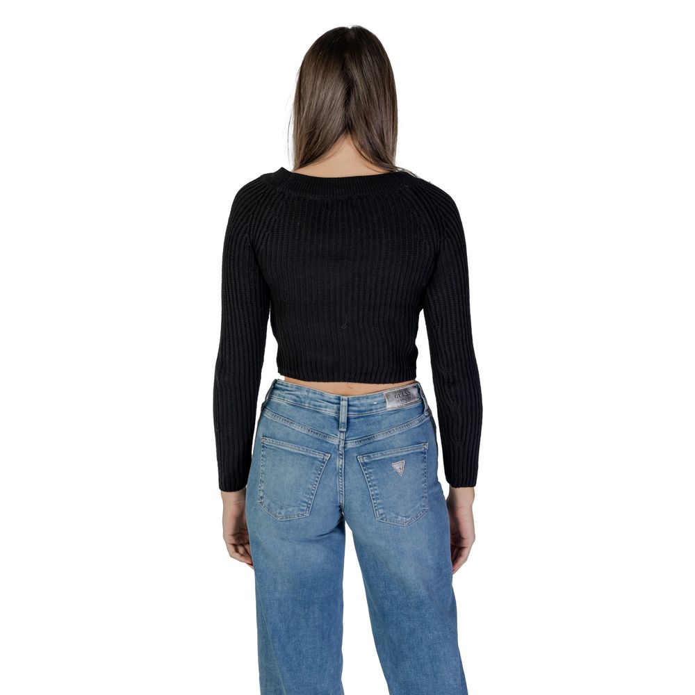 Black Marabou Sweatshirt