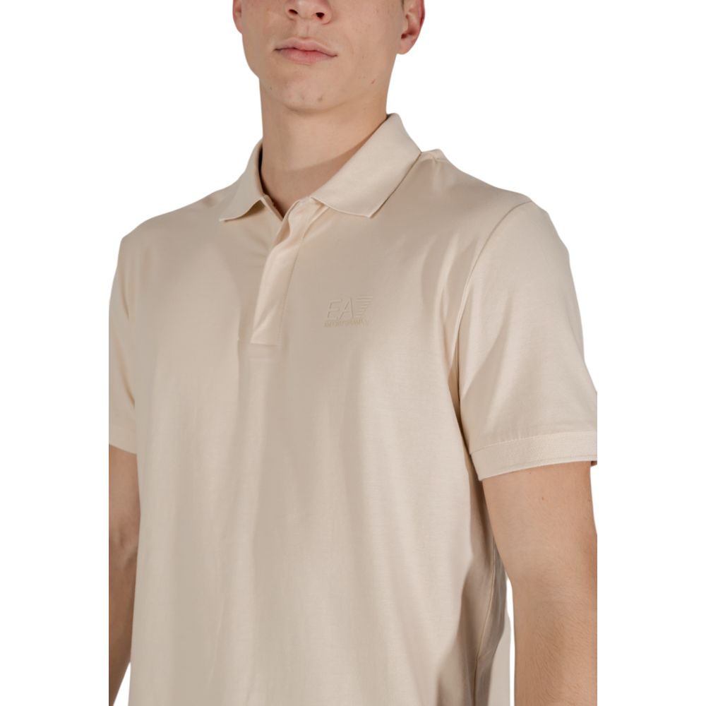 Beige Cotton Polo Shirt