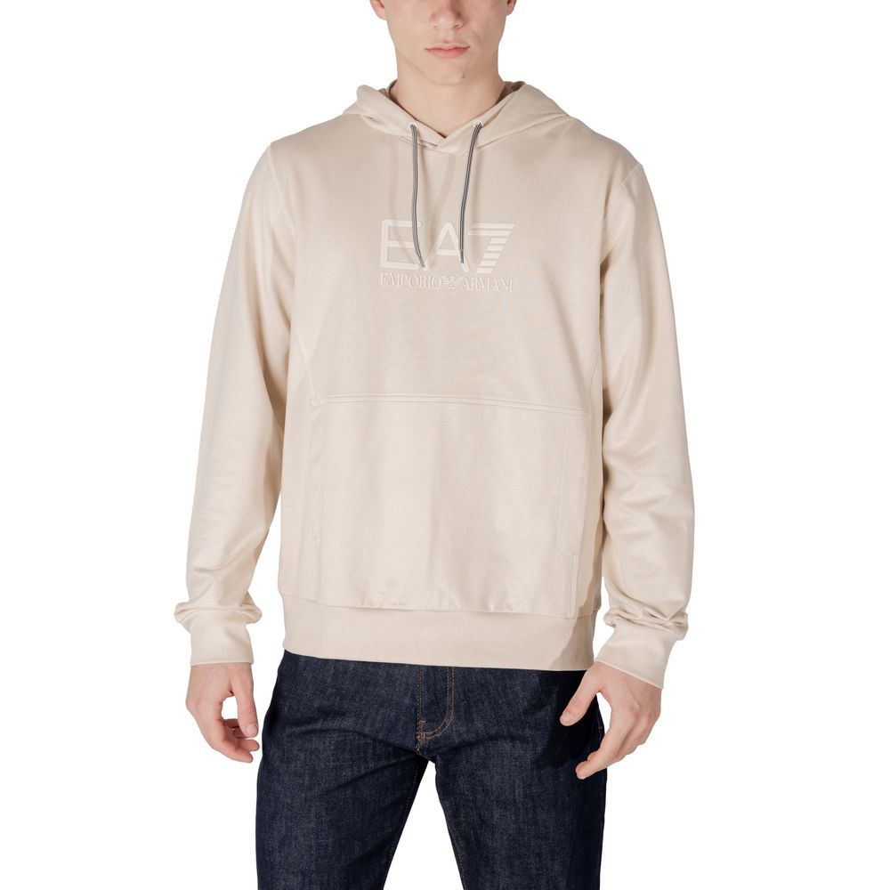 Beige Cotton Hoodie