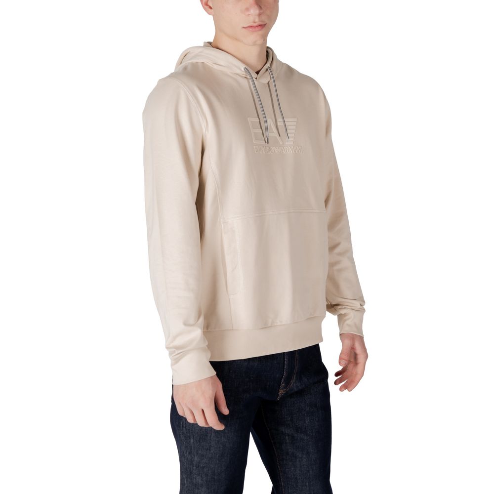 Beige Cotton Hoodie