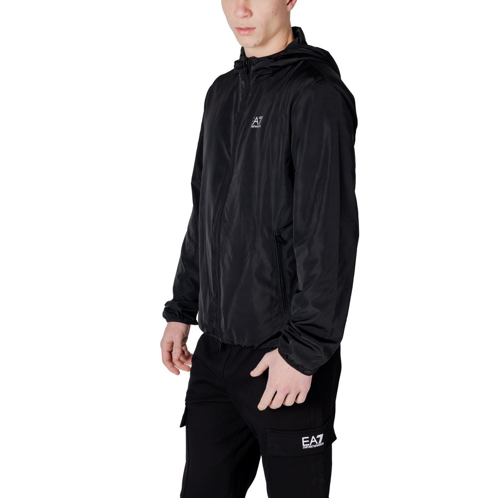 Black Polyester Shell Jacket