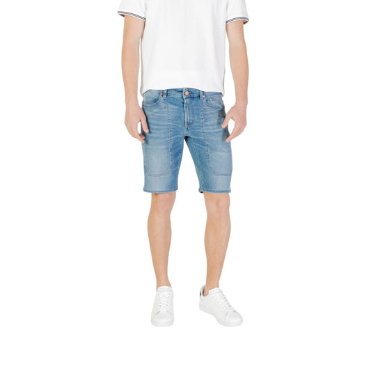 Light Blue Cotton Bermuda Shorts