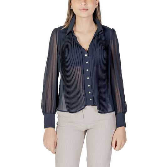 Blue Polyester Blouse