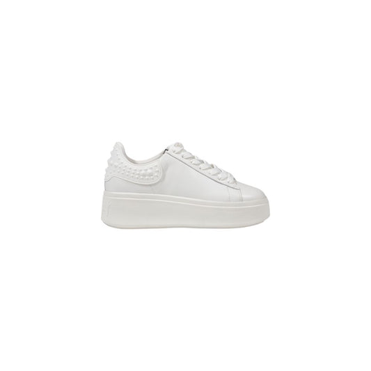 White Leather Platform Sneakers