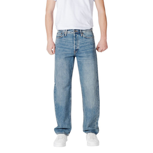 Blue Cotton Relaxed Fit Jean