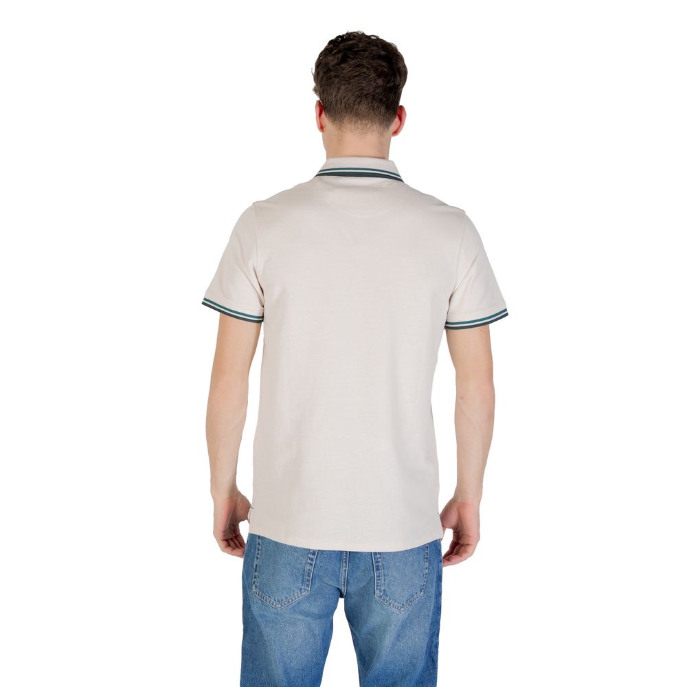Beige Cotton Polo Shirt