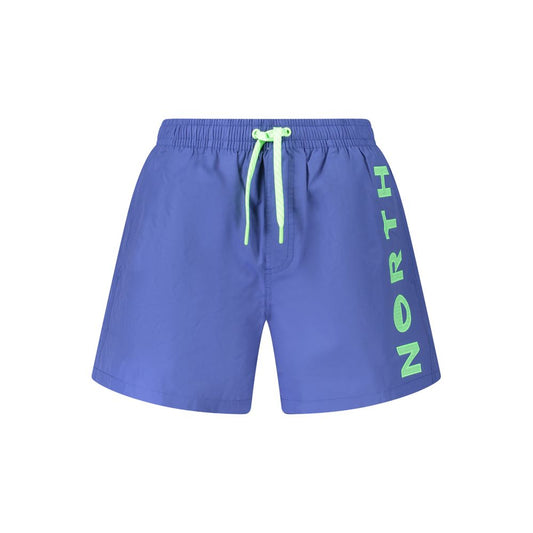 Blue Nylon Men's Swim Trunk