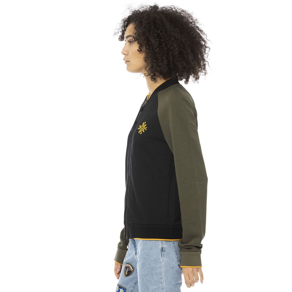 Black Cotton Women Sweater