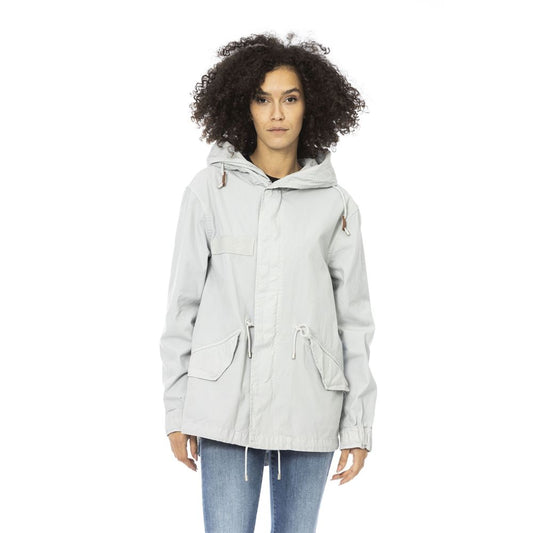 Silver Cotton Women Jacket