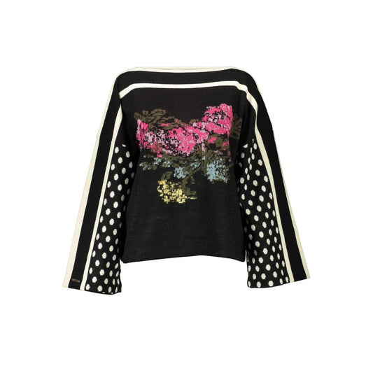 Black Acrylic Women Sweater