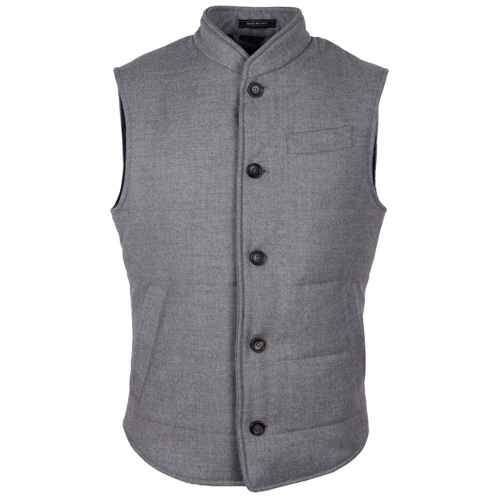 Gray Wool Sleveless Jacket