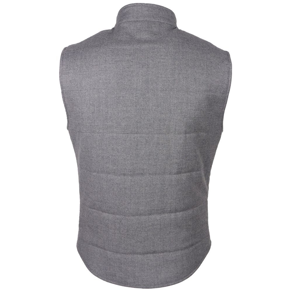 Gray Wool Sleveless Jacket