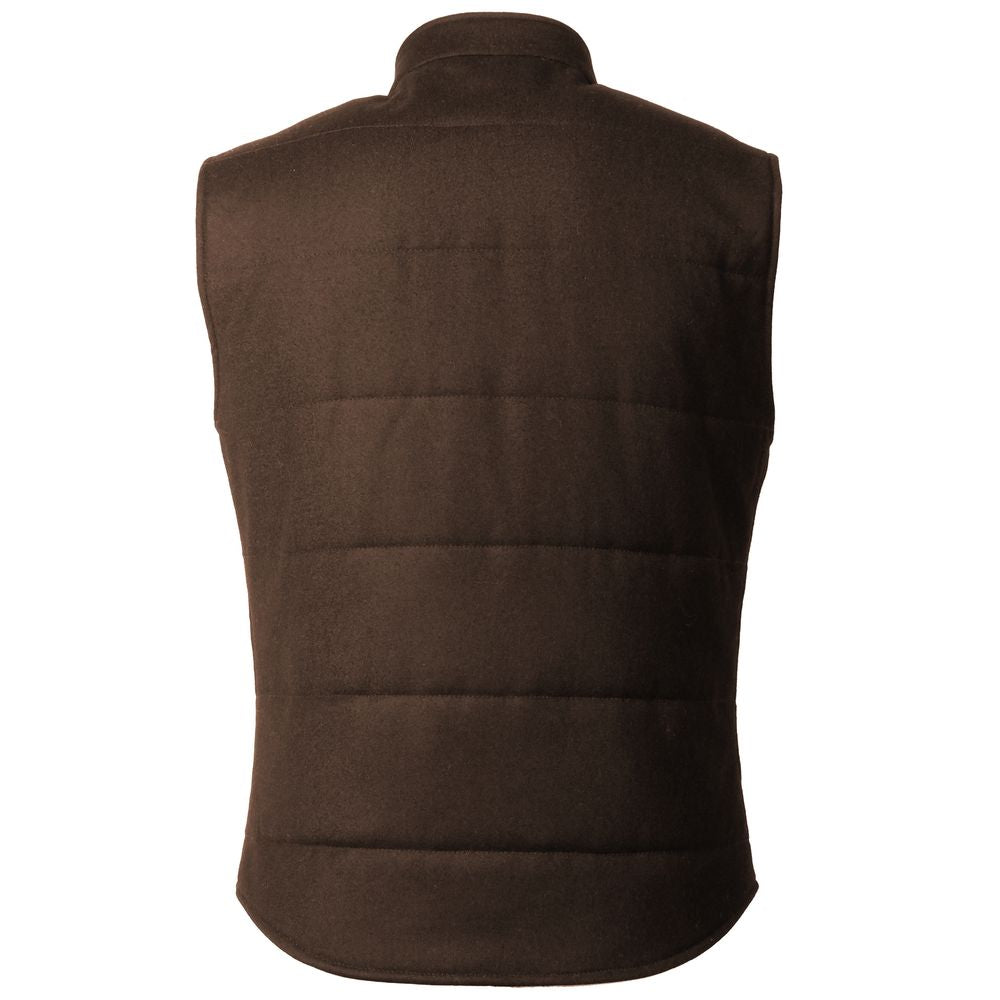 Brown Wool Sleveless Jacket