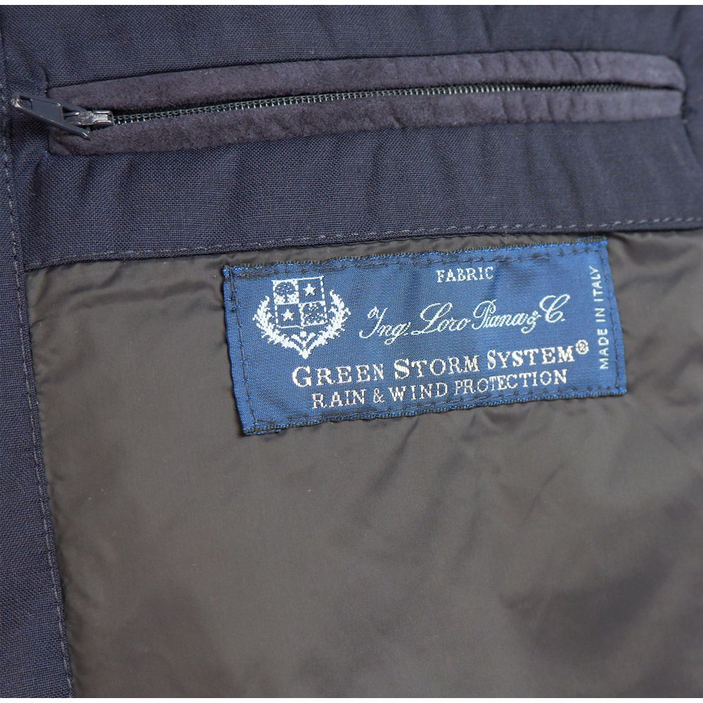 Blue Wool Sleveless Jacket