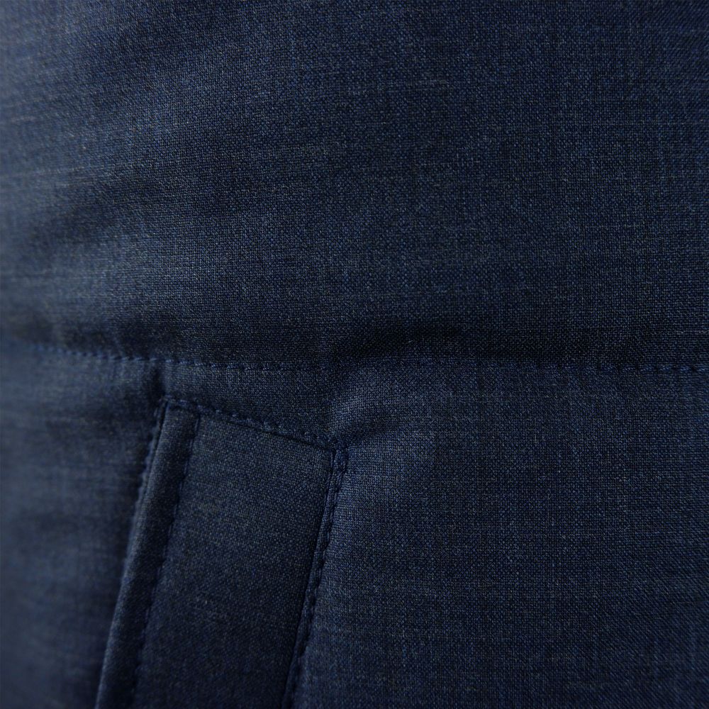 Blue Wool Sleveless Jacket