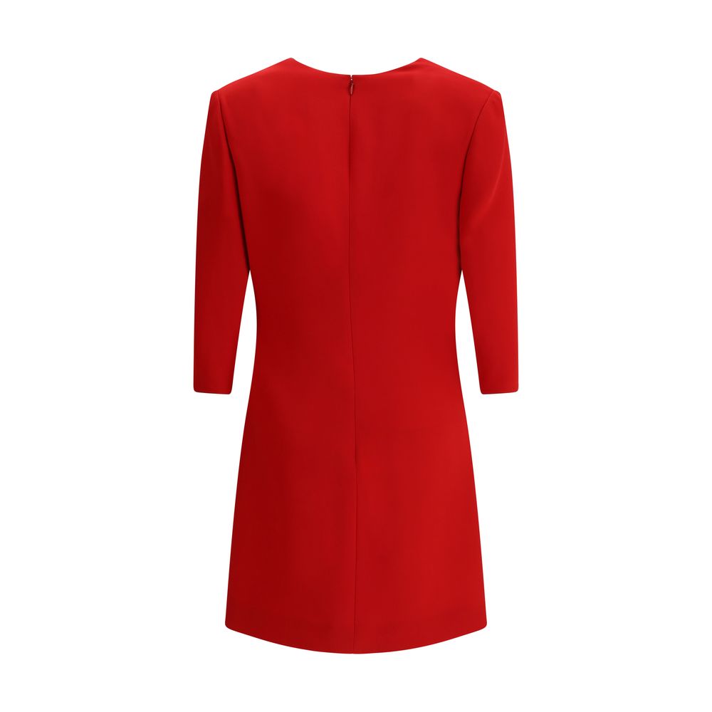 Short Silk Dress with Bow