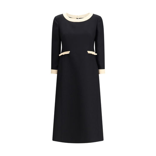 Wool Dress with Bow