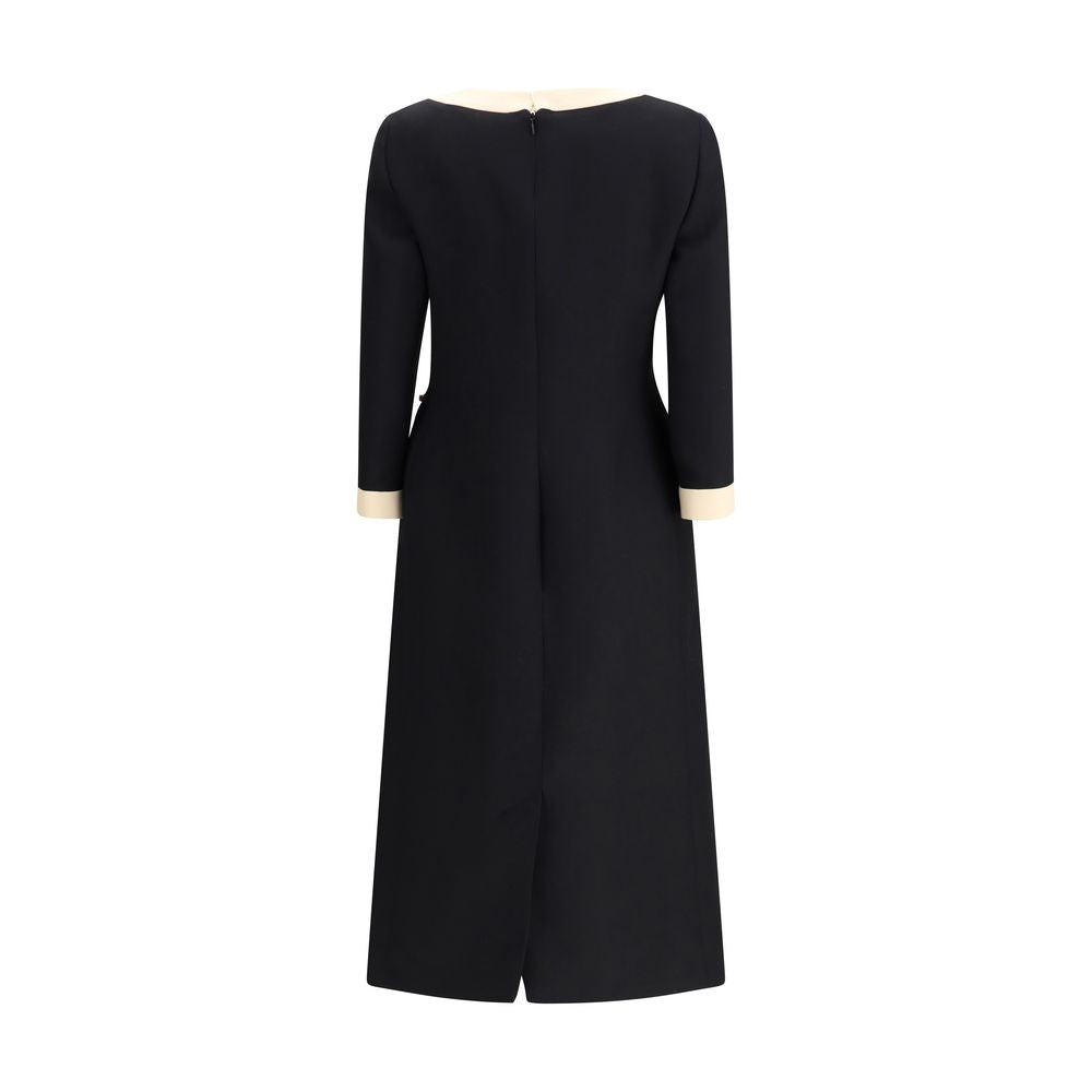 Wool Dress with Bow