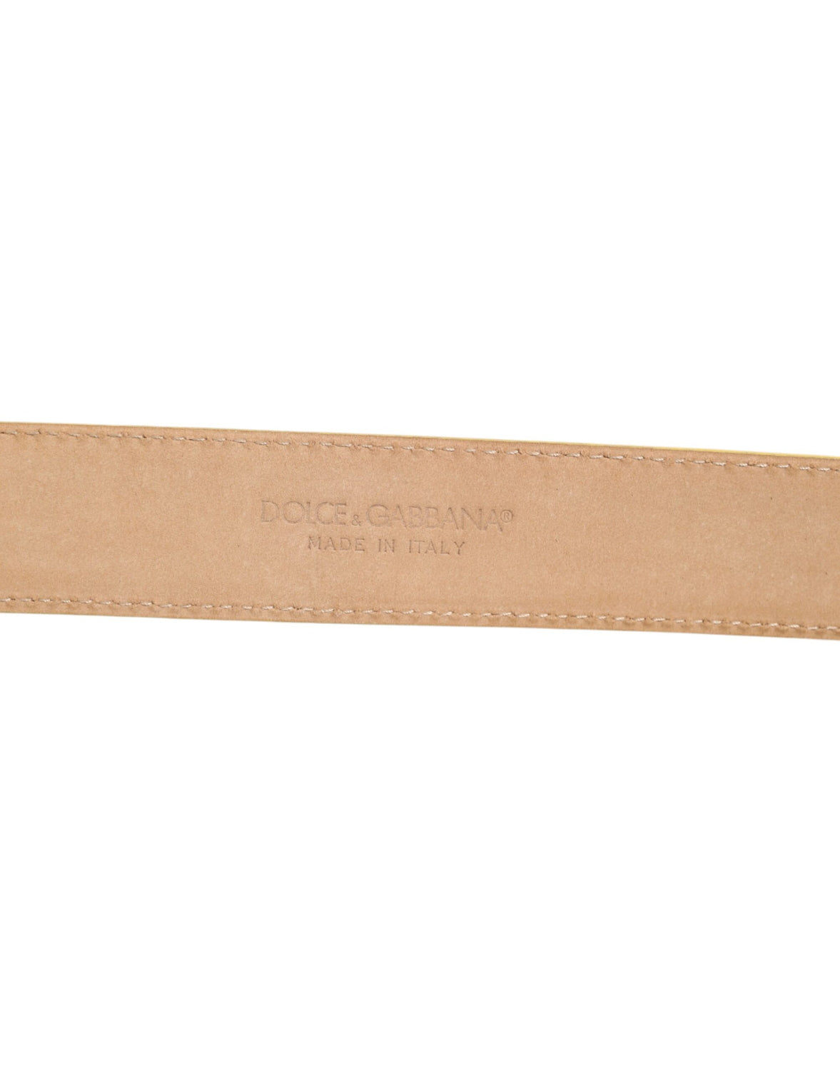 Light Yellow DEVOTION Heart DG Buckle Belt