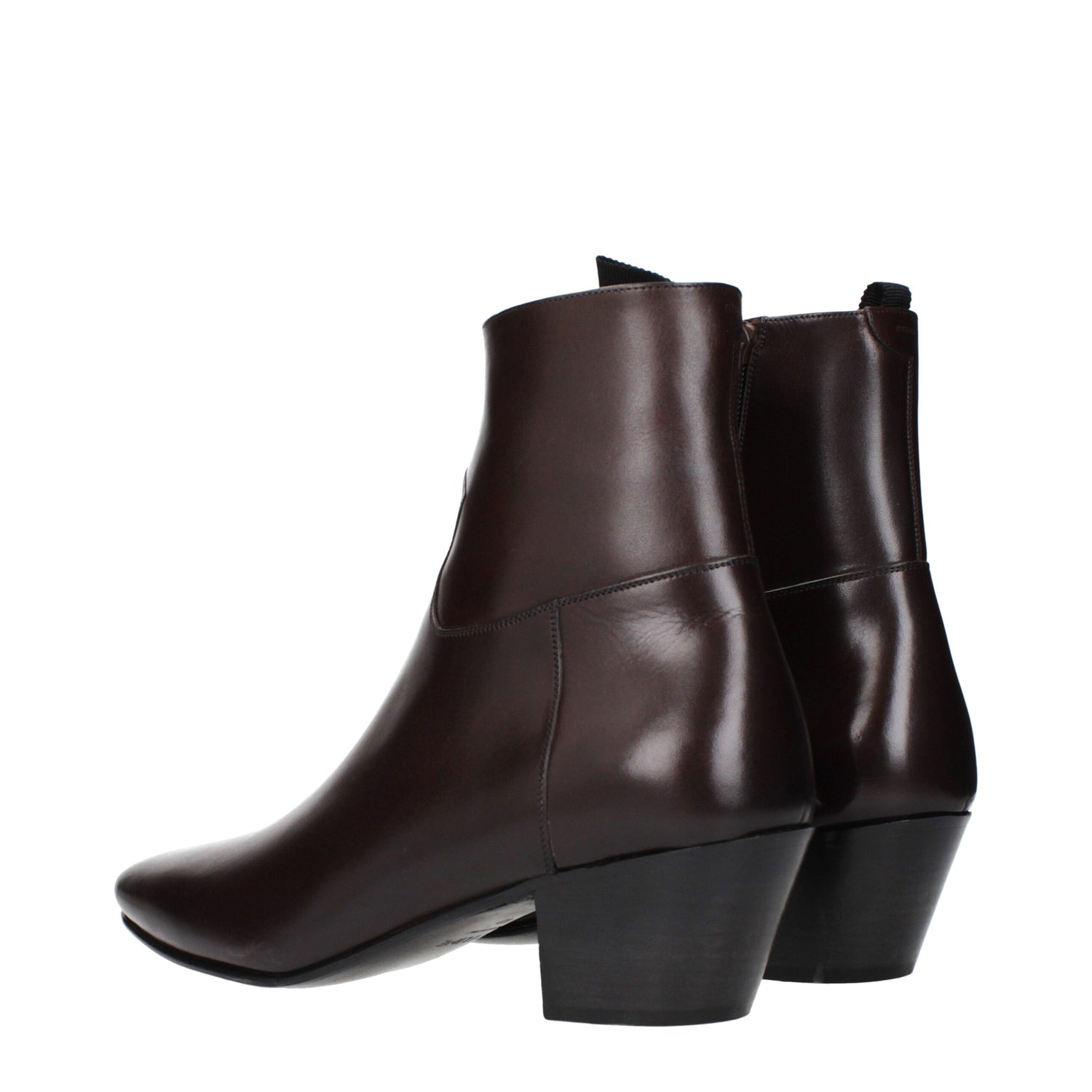 Red Leather Ankle Boots