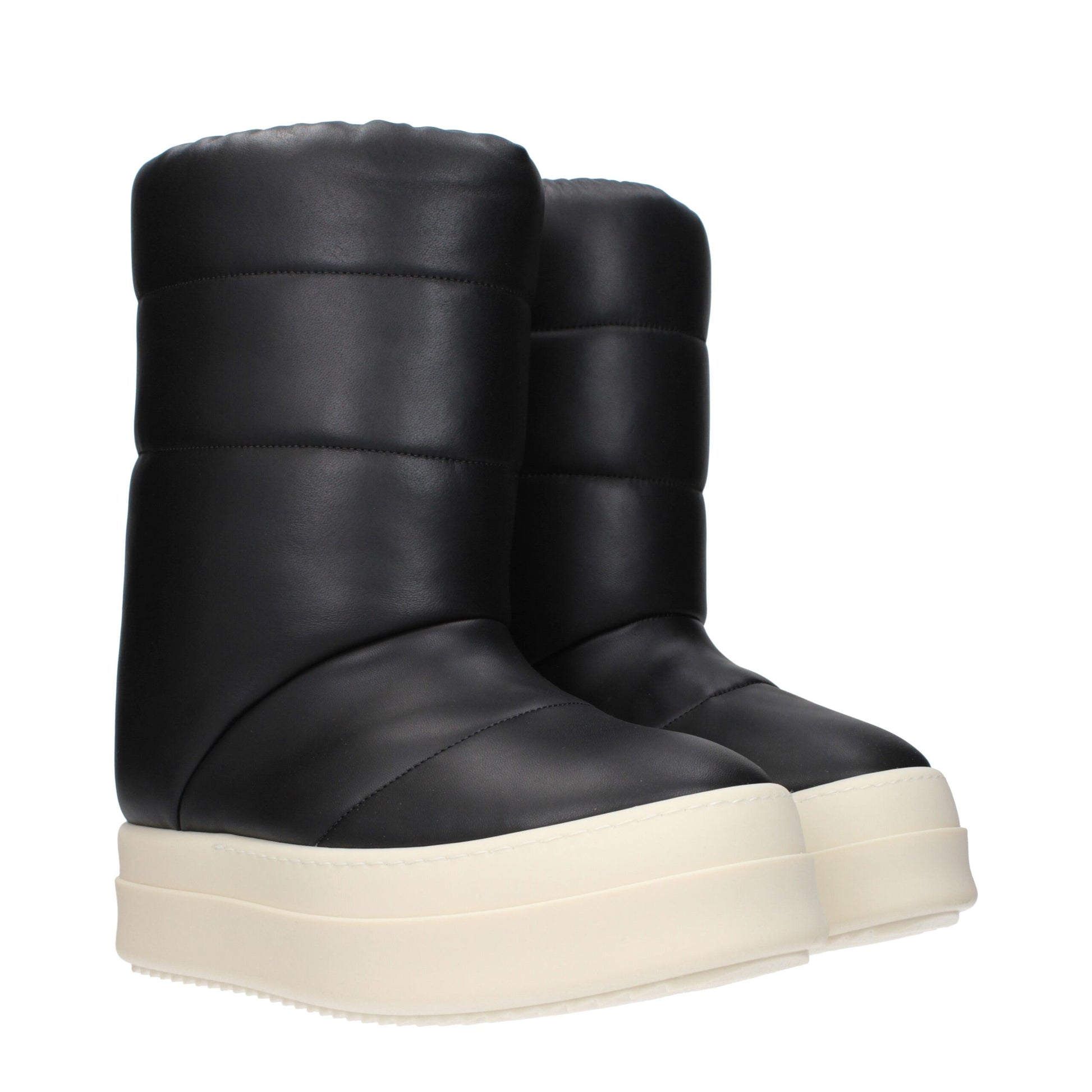 Black Leather Ankle Boots