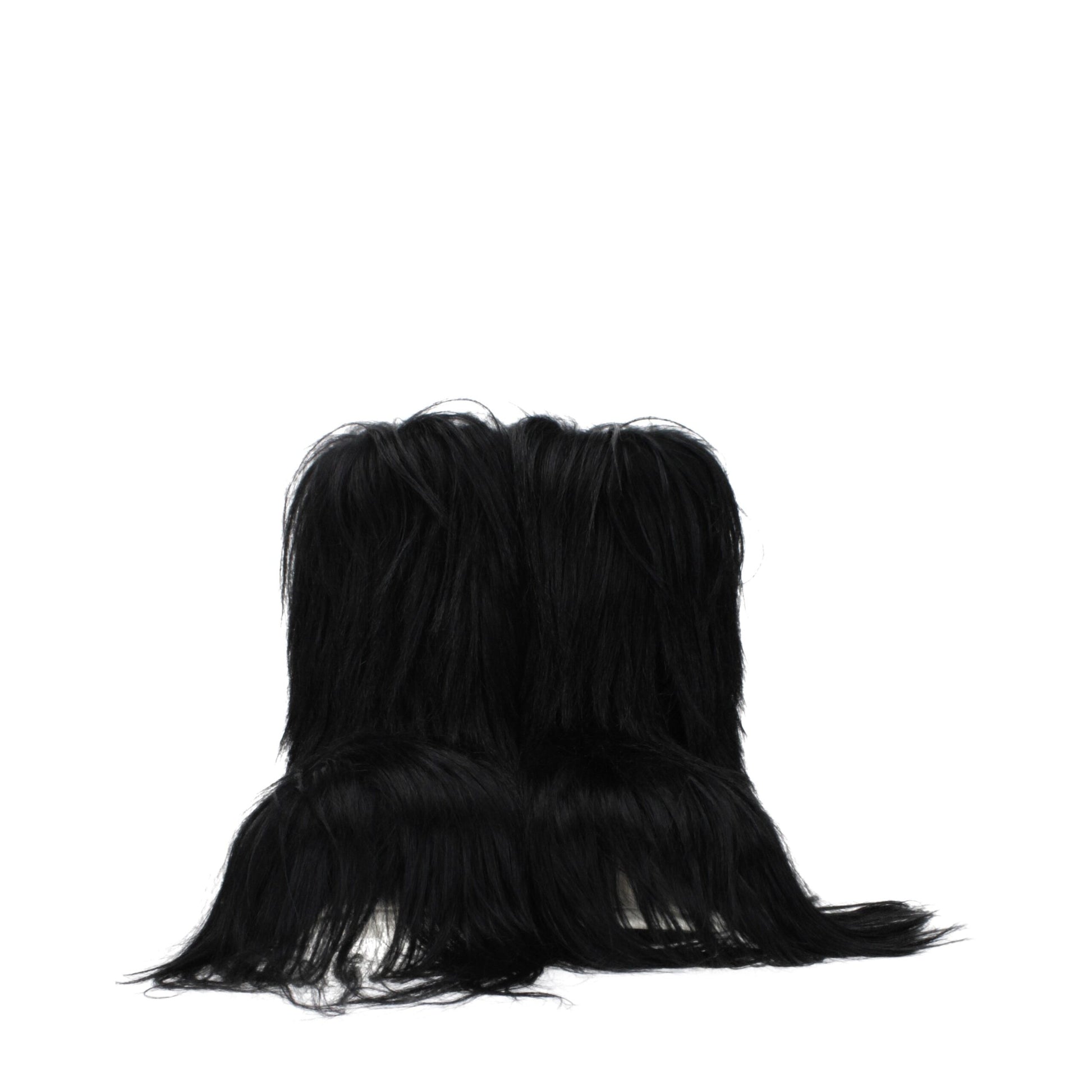 Black Fur Ankle Boots