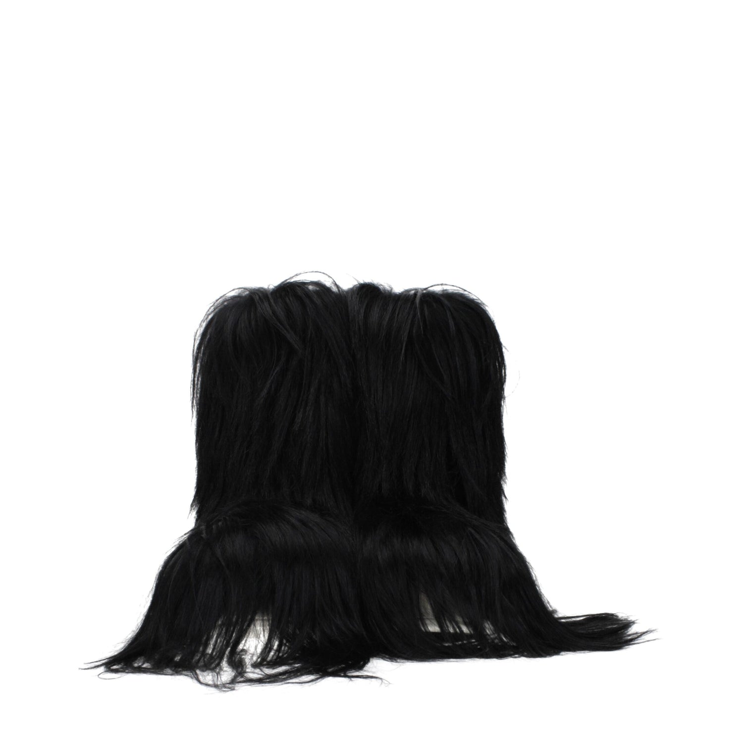 Black Fur Ankle Boots