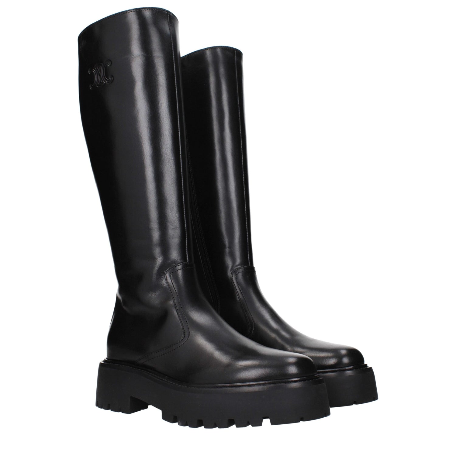 Black Leather Ankle Boots