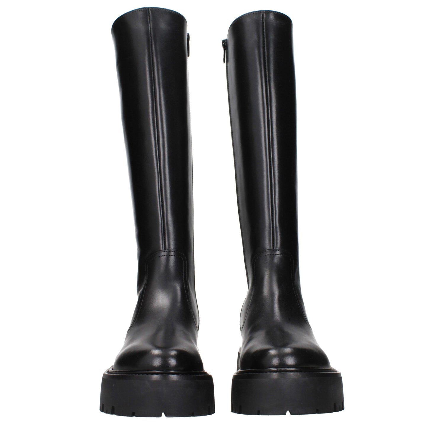 Black Leather Ankle Boots