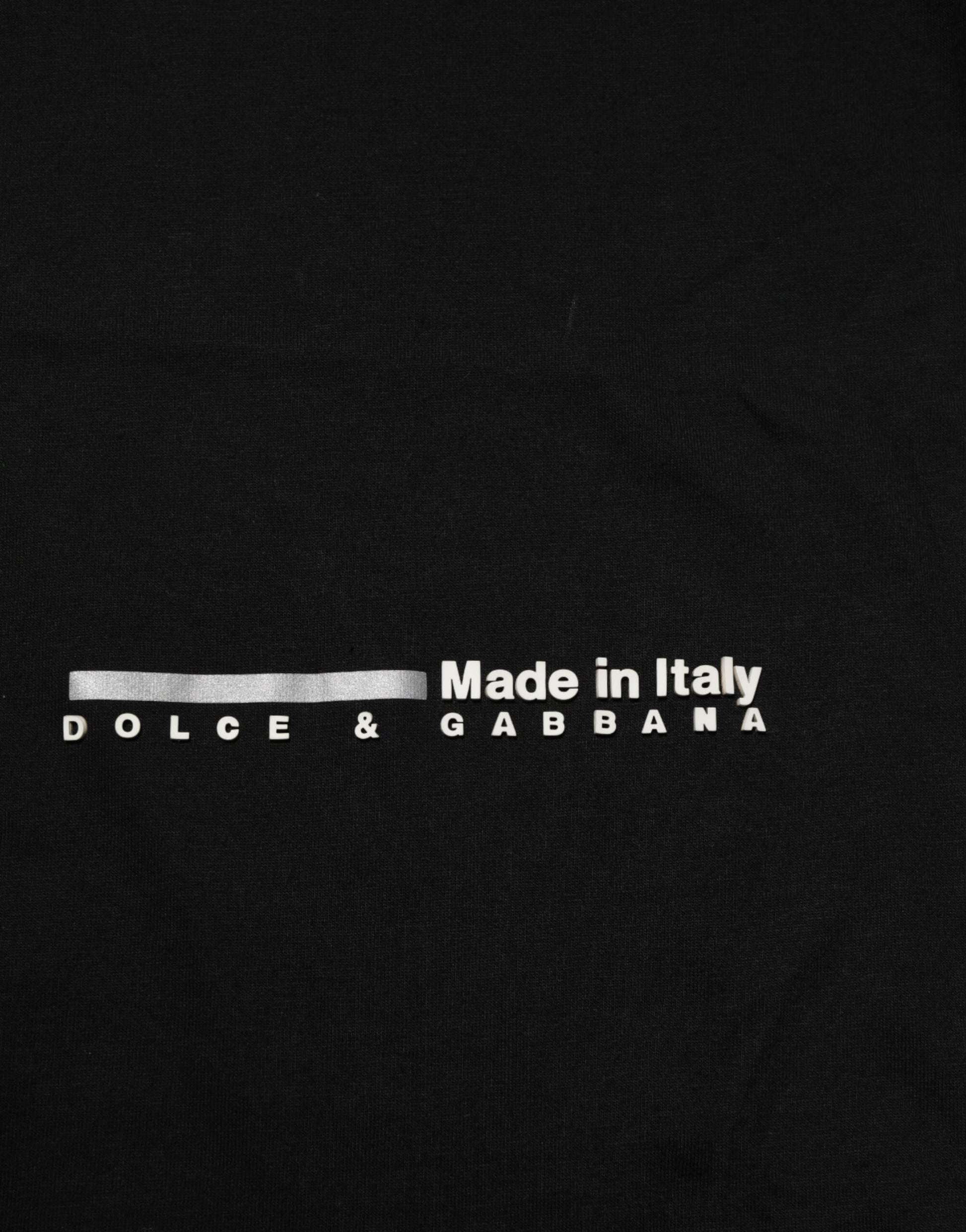 Black Statement Cotton Men Crew Neck T-shirt