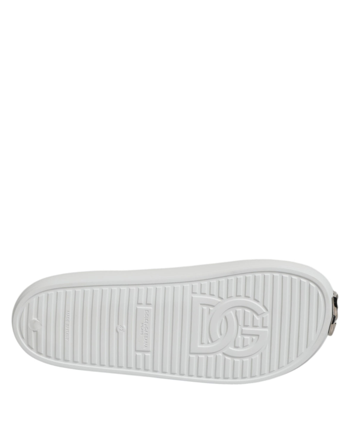 White Logo Slides Sandals Men Beachwear Shoes