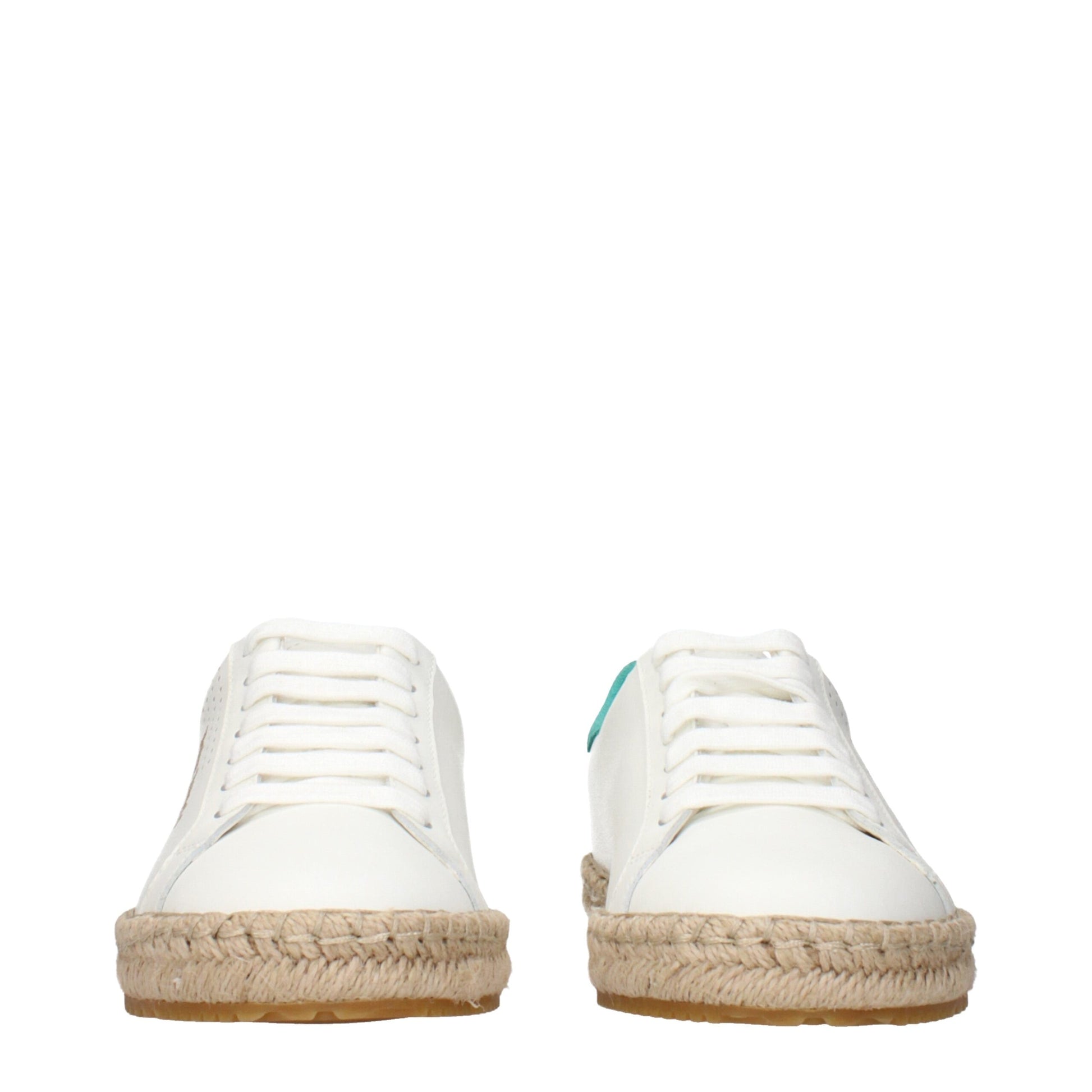 White Leather Low Tops