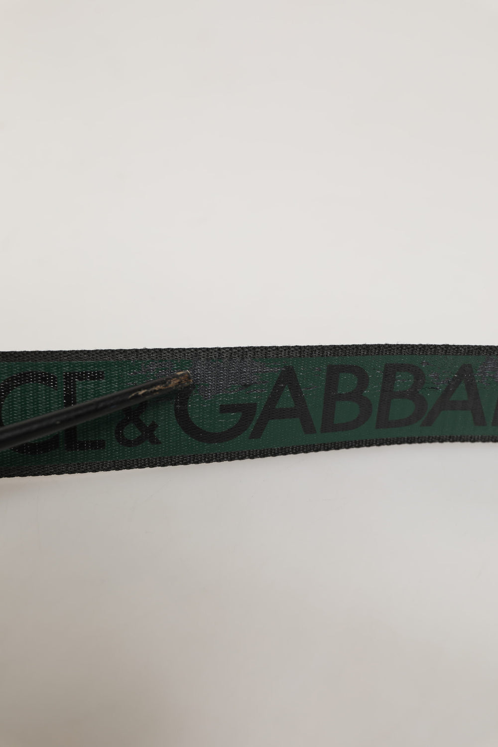 Green Black Classic Metal Logo Buckle Belt