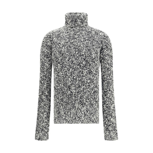 White Fleece Wool Turtleneck