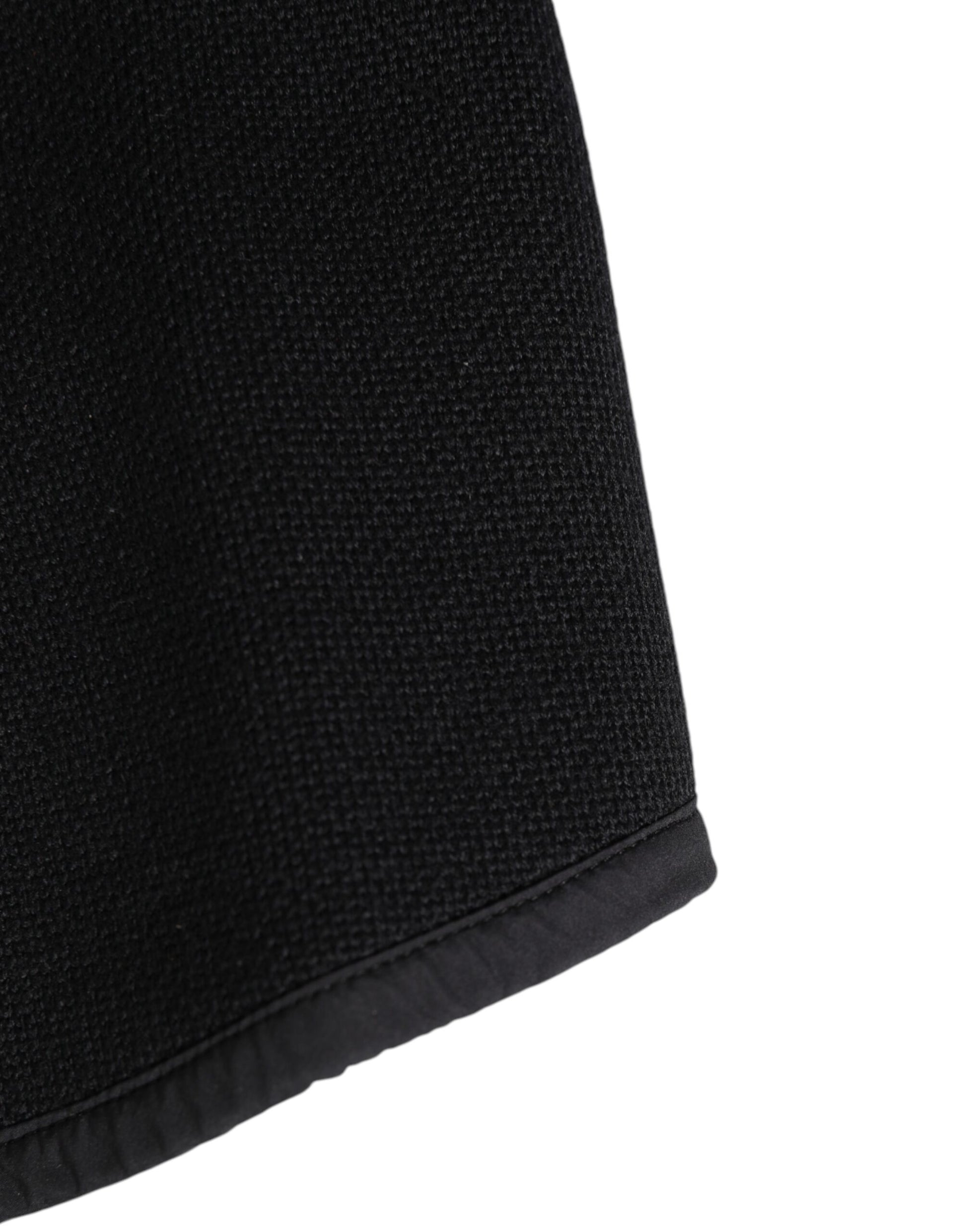 Black Lace Stole Knitted DG Logo Men One Size  Scarf