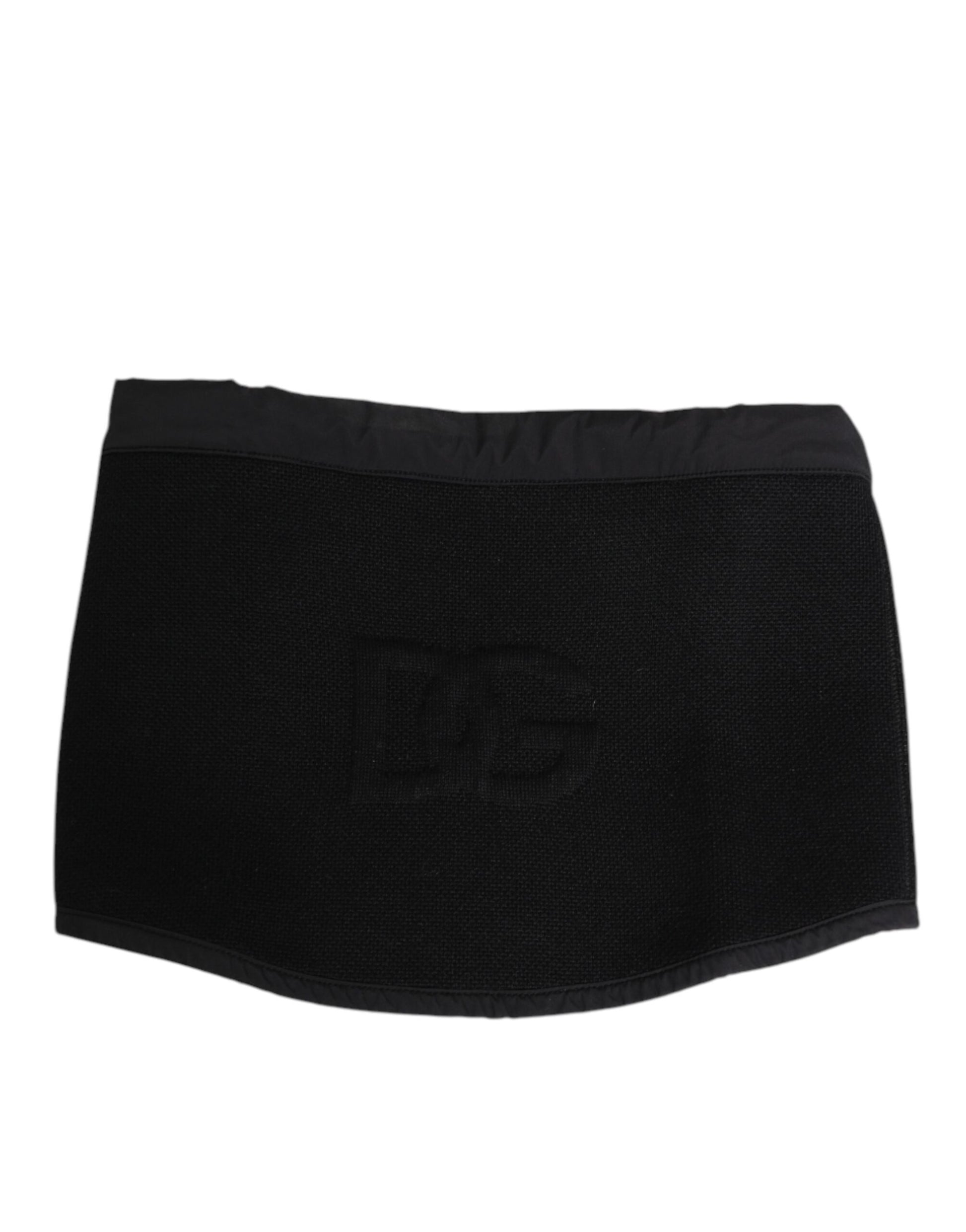 Black Lace Stole Knitted DG Logo Men One Size  Scarf