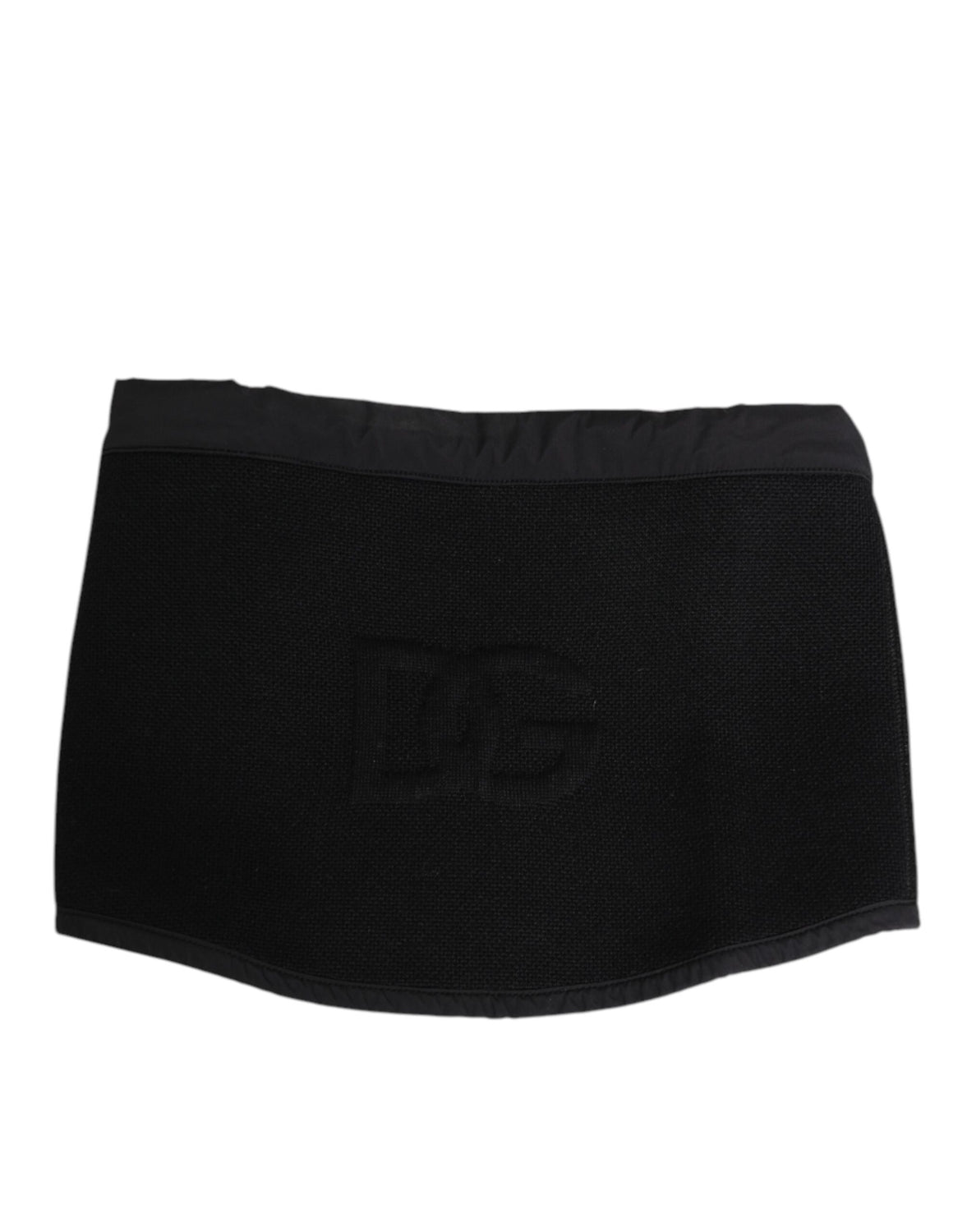 Black Lace Stole Knitted DG Logo Men One Size  Scarf