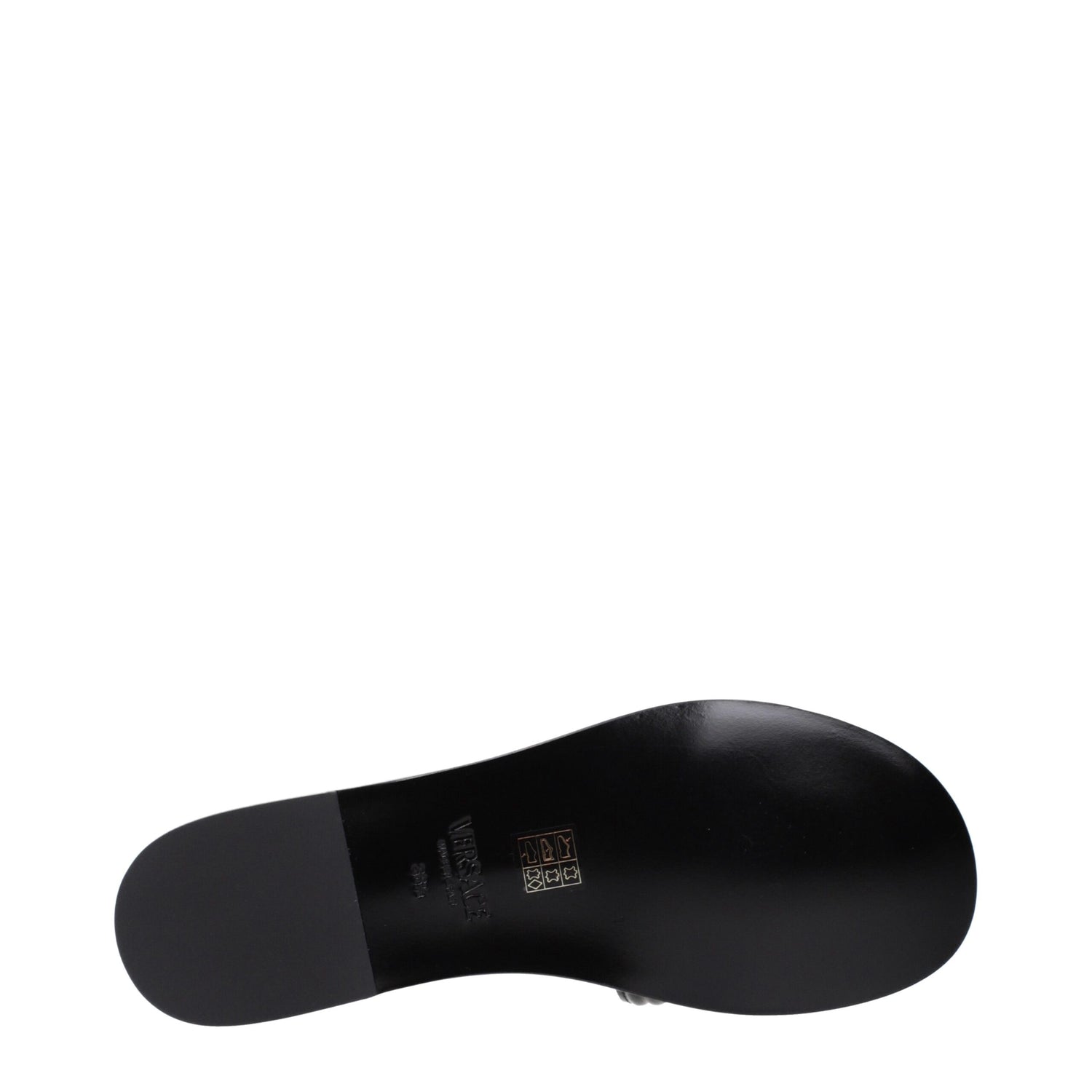 Black Leather Slippers Sandals