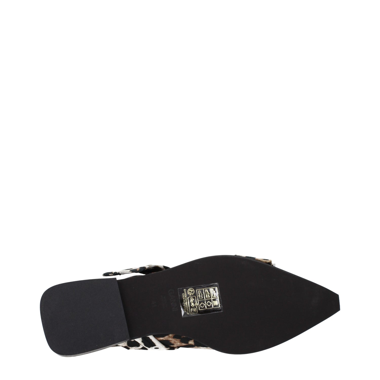 Brown Fabric Flat Sandals