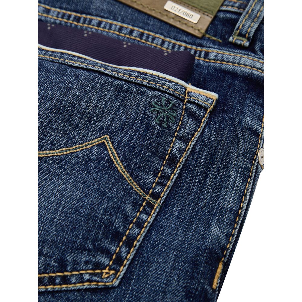 Blue Cotton Skinny Jean